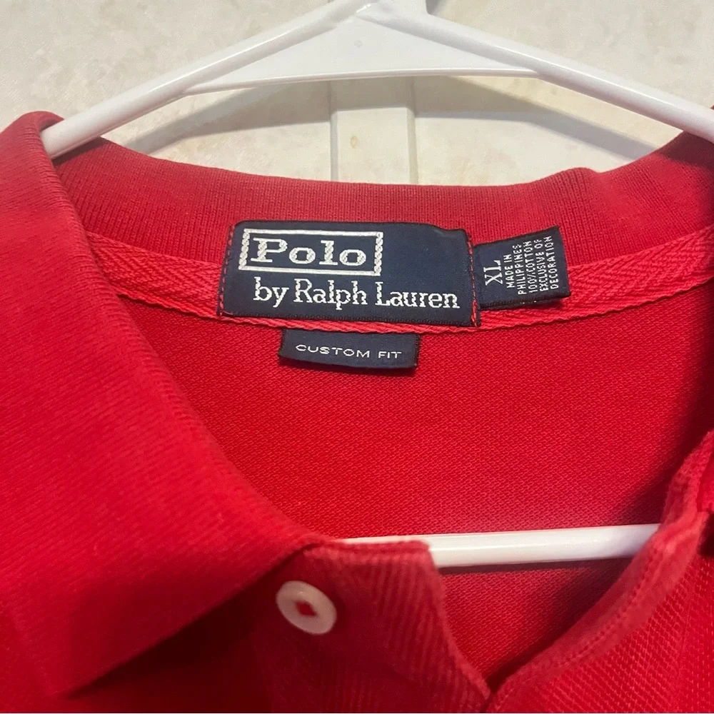 Ralph Lauren Red Long‎ Sleeve Polo Shirt